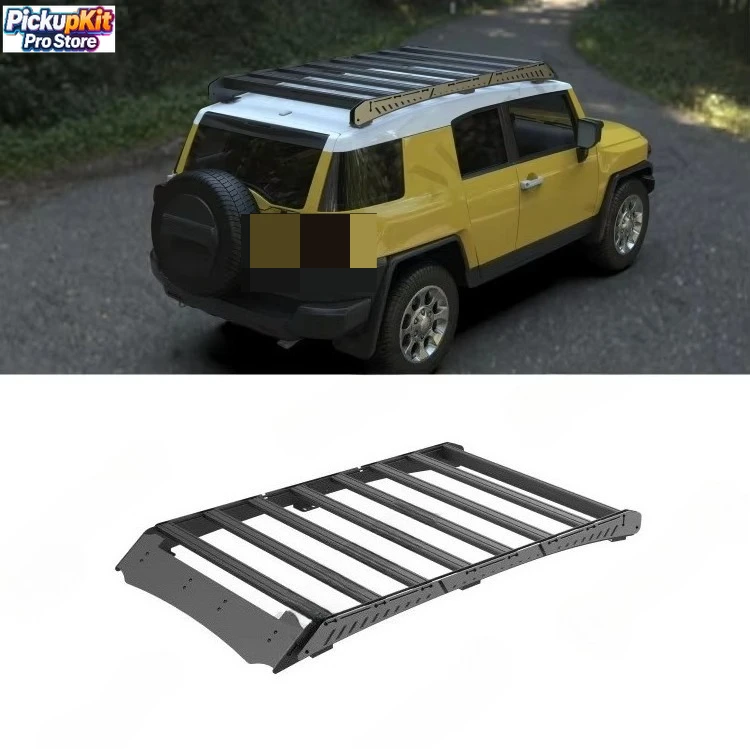

Heavy-Duty Black Steel Cargo Basket Roof Rack for FJ Cruiser Off-Road 4x4