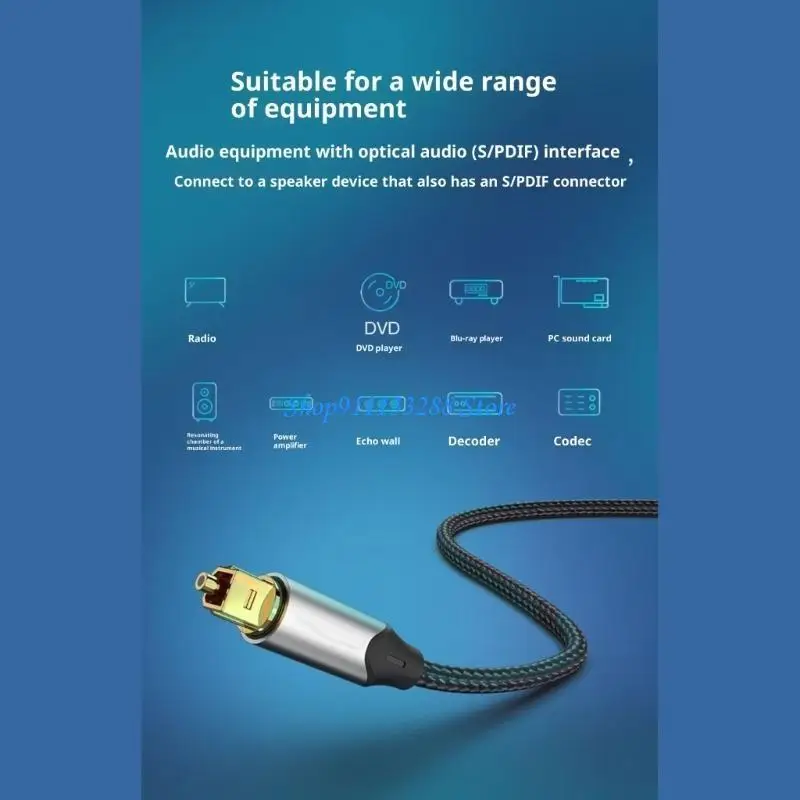 G88D 1-3.0m TOSLINK to 3.5mm Sound Cord Reinforced PVC Coating for Long Time Use
