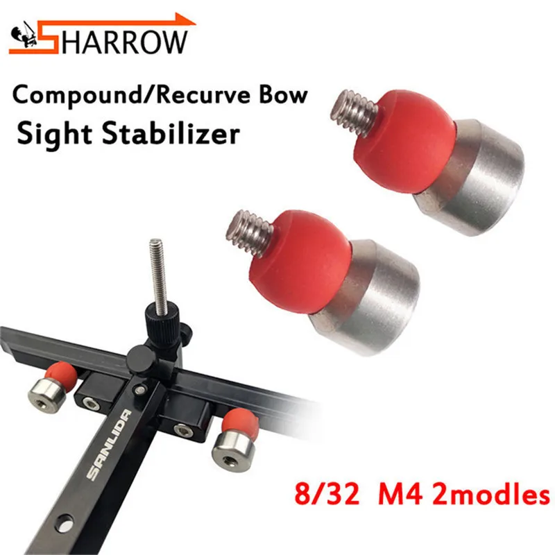 

1pair Compound/Recurve Bow Sight Stabilizer 8/32 M4 Sight Shock Absorber Damper Shooting Archery Training Hunting Accessories