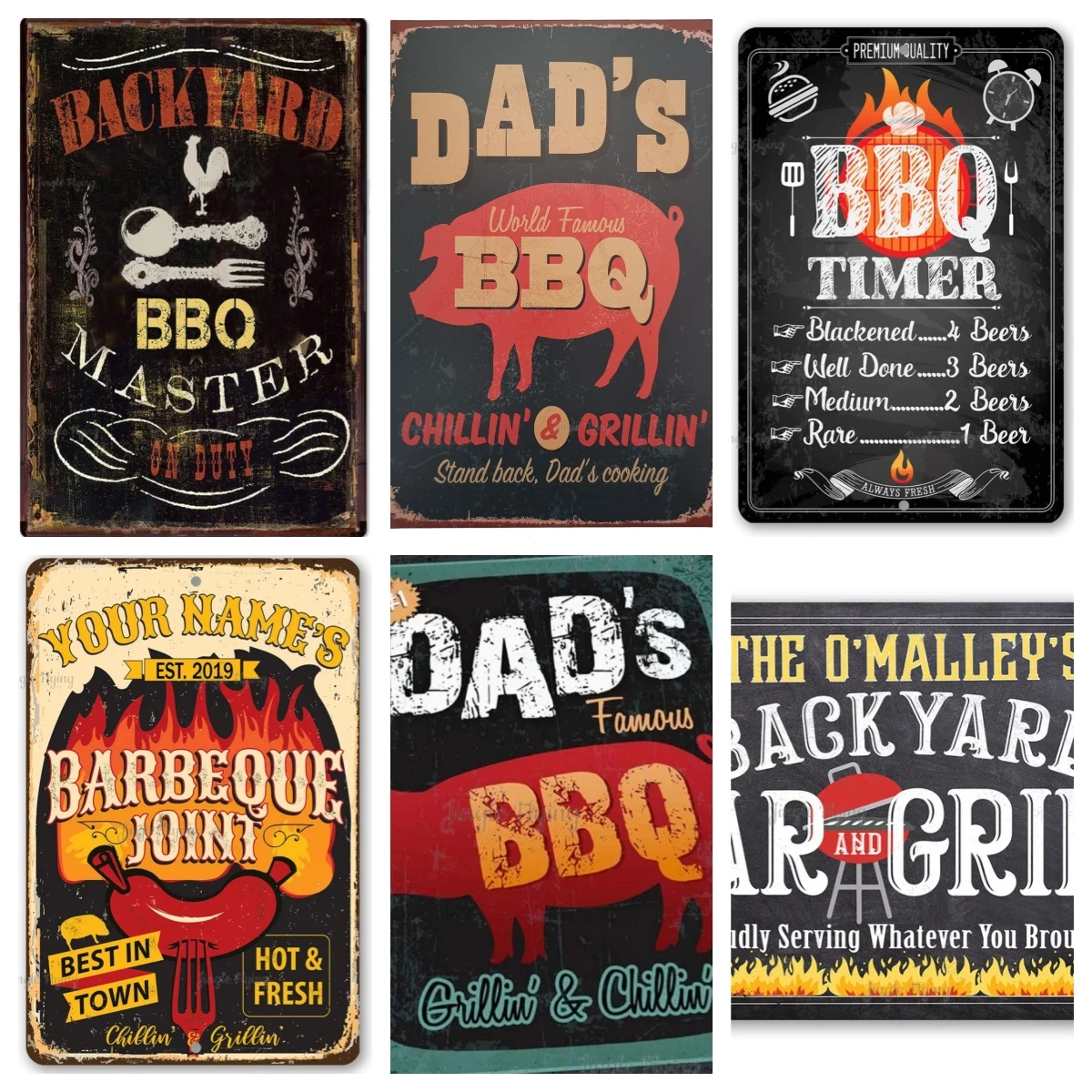 Backyard Bbq Master Tin Metal Sign Danger Bbq Zone Indoor Outdoor Great Decor For Patio Barbeque Grill