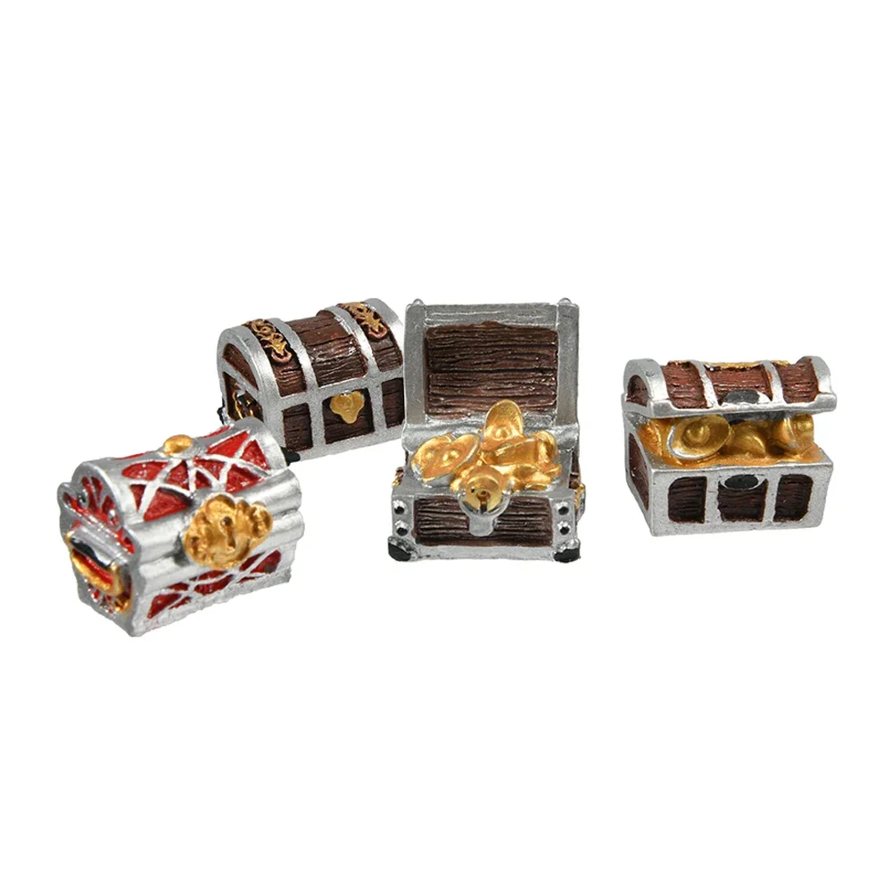 Scatola del tesoro Antico creativo acquario acquario decorazione paesaggio pirata monete d'oro ornamenti in resina