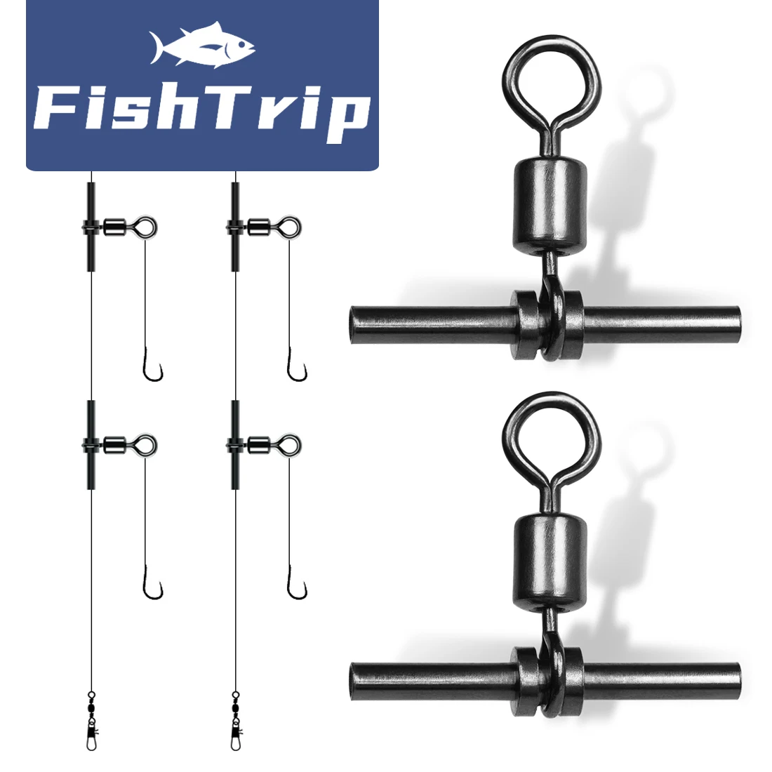 FishTrip 25 szt. 3-kierunkowe obrotowe obrotowe obroty krzyżowe stale nierdzewne do wytrzymałej platformy lub głębinowych