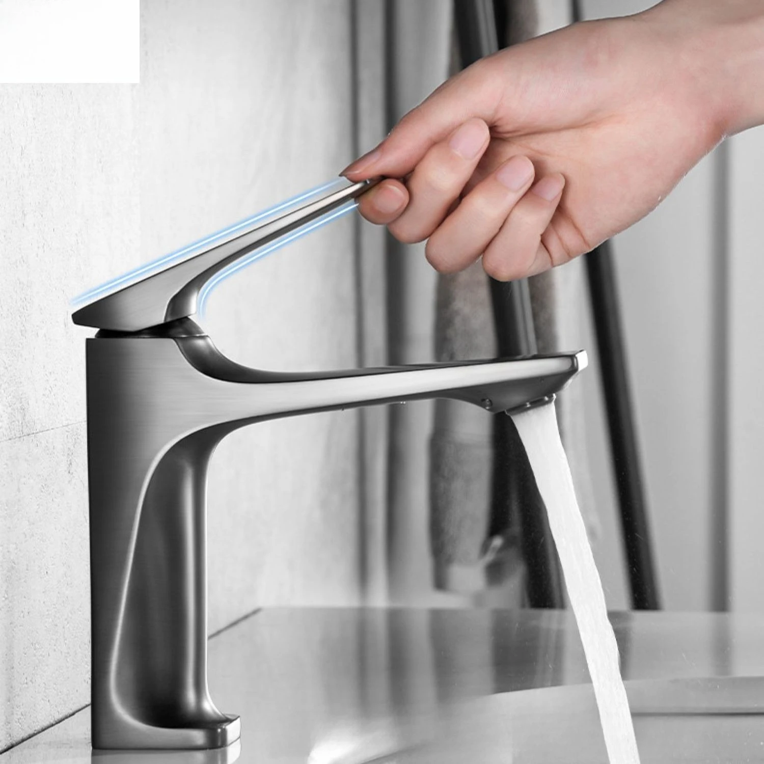 

Смеситель для раковины Gun Ash, для горячей и холодной воды, с одним отверстием, утолщенный корпус