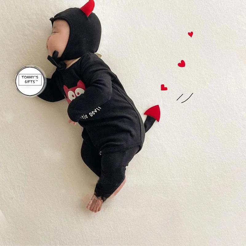 زي تنكري للأطفال لعيد الهالوين، بدلة شيطان للأولاد والبنات، زي أداء للأطفال، زي مسرحي تقليدي من القطن للأولاد الصغار