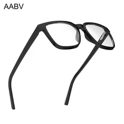 AABV-Lunettes de lumière bleue à charnière à ressort pour femmes et hommes, faux verres optiques transparents pour ordinateur, lunettes carrées claires, 8010