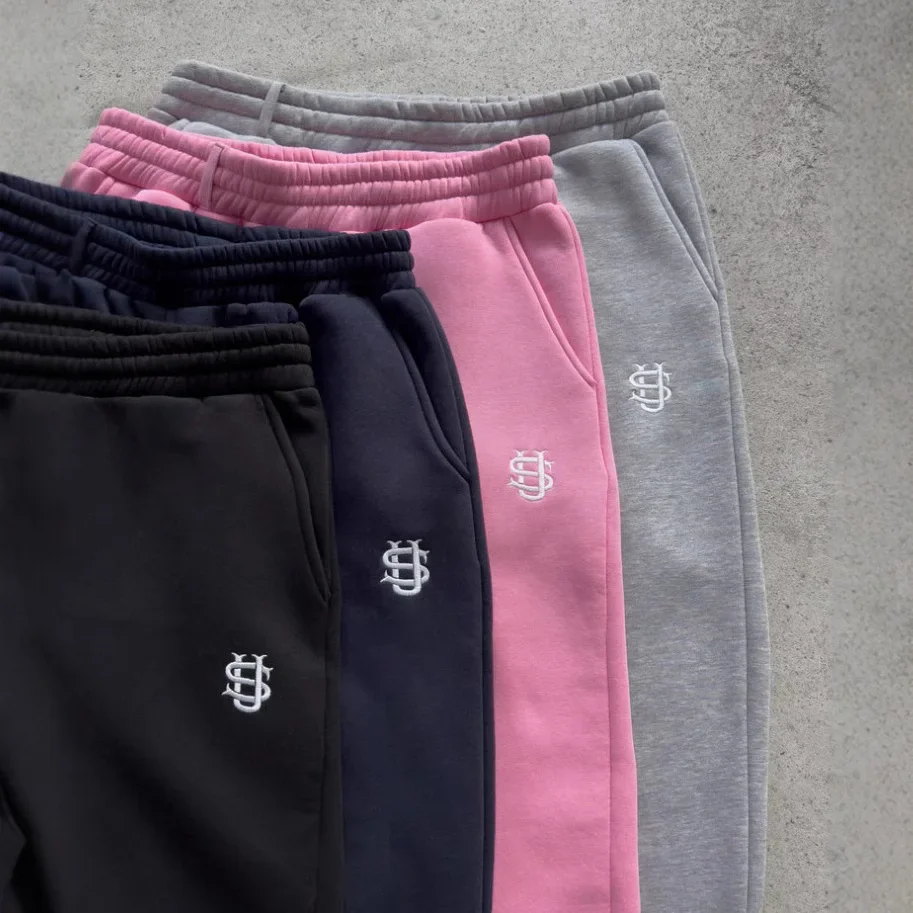 High Street Y2K Hosen Herren Freizeithosen Hoodie-Sets Streetwear Gerade Sweathosen Lockerer Bestickter Hoodie Paar Trendiger Anzug – Detail 30