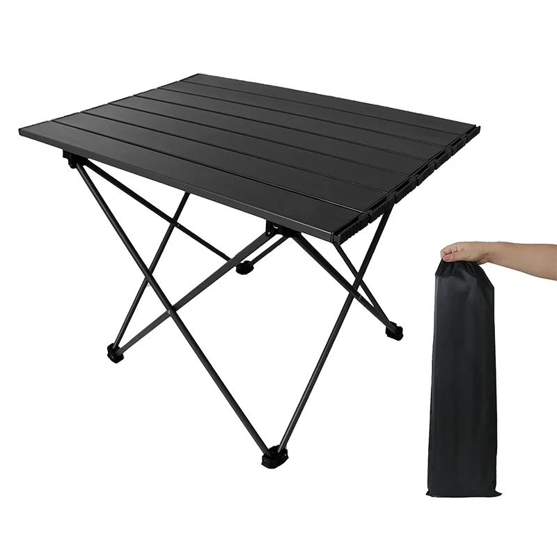 

Portable Camping Table Foldable Aluminum Folding Picnic Table in a Bag with Storage Bag