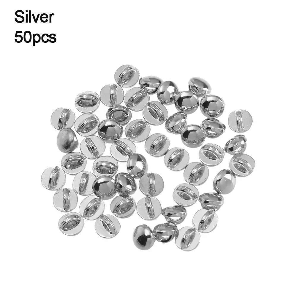 50pcs 5 Colors DIY Shoes Sewing Accessories  Ultra-small Buckle Belt Buckles 1/6 Dolls Clothing Solid Round Buttons