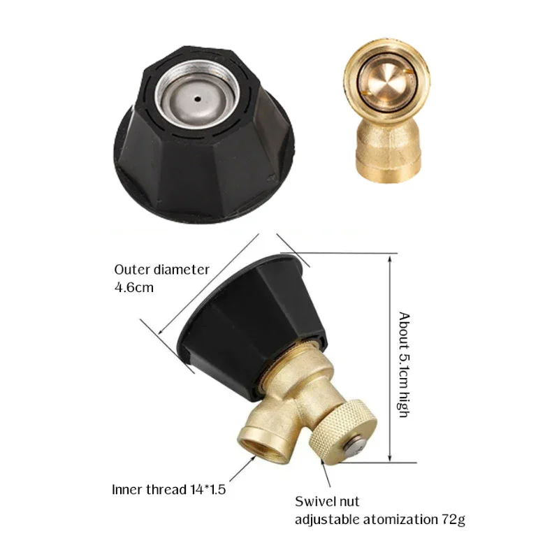 Agricultural High-Pressure Air Vortex Spraying Nozzle Adjustable Copper Water Outlet Nozzle For Flower Grass Gardening Sprink