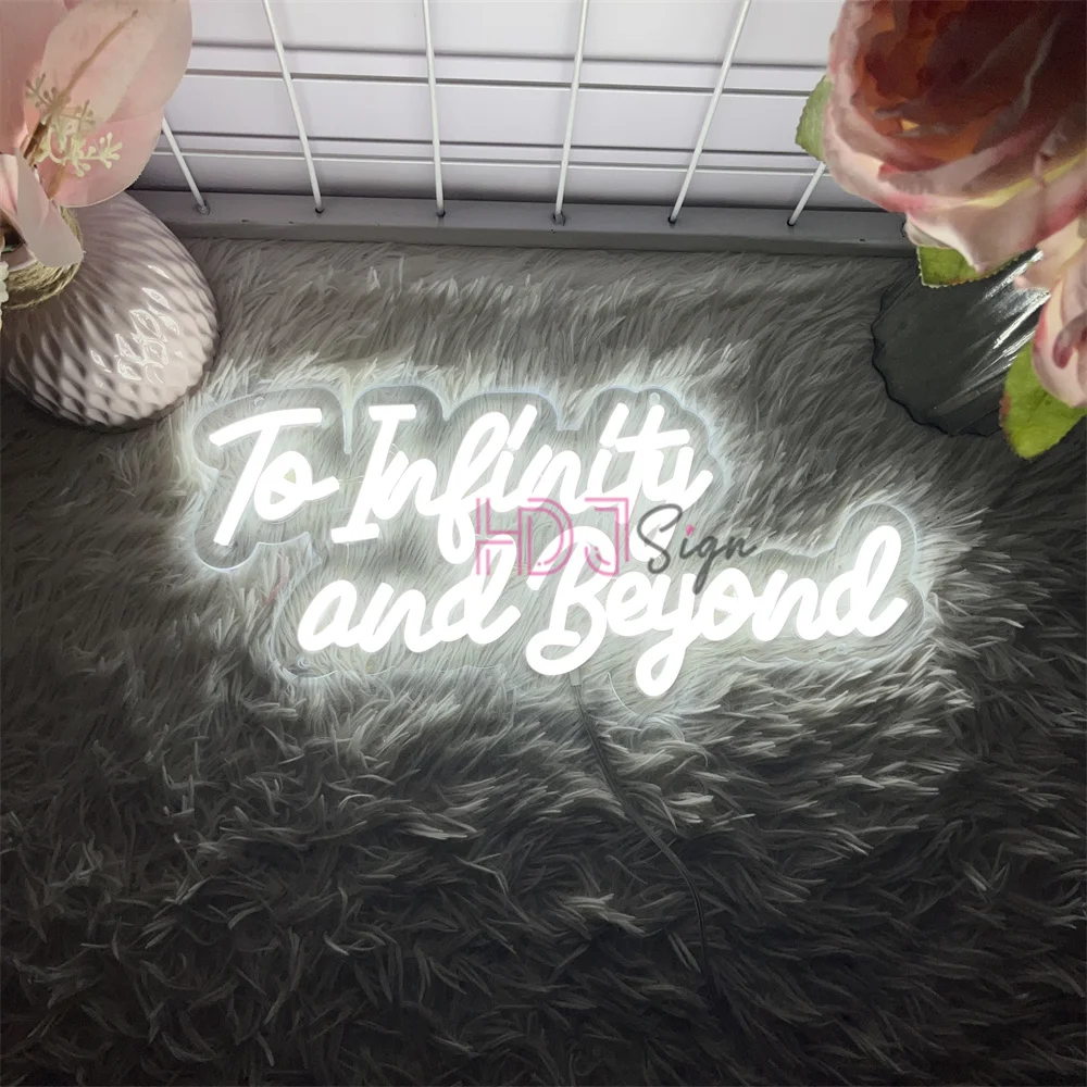 

To intinity and beyond Neon Led Sign Wedding Party Room Wall Decor Bedroom Bar Club Decoration Wedding Neon LED Signs