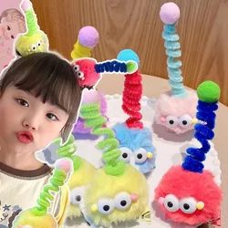 子供のためのぬいぐるみの小さなモンスターのヘアピン、ヘアクリップ、漫画のアンテナ、大きな目の人形、赤ちゃんのクリップピン、女の子の帽子