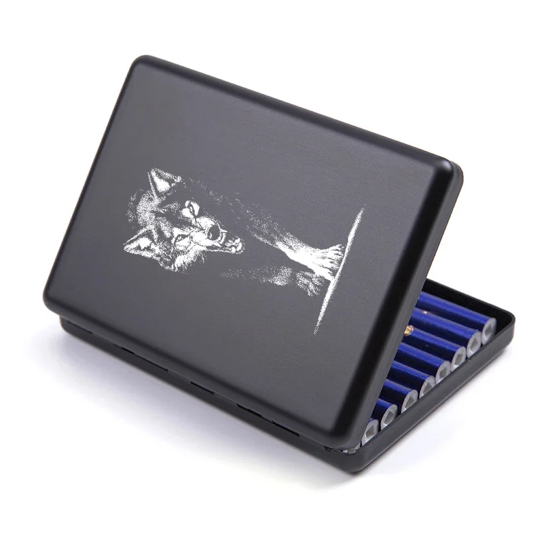 Retro Aluminium Alloy Cigarette Case for Regular, King  Size 20 Capacity Cigarettes Boxes Man Smoker Gift