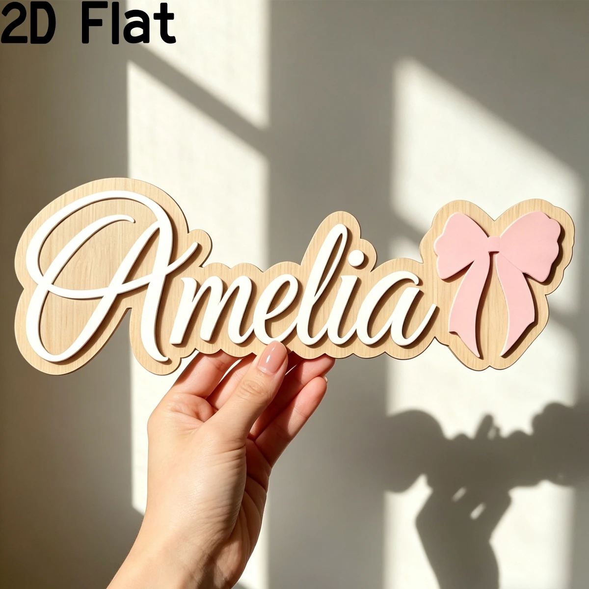 Personalized Bow Decor Wooden  - Photography Prompt recension och pris