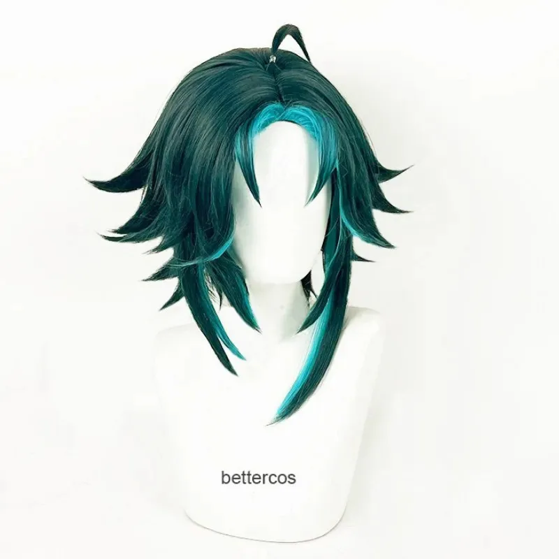 40 سنتيمتر لعبة تأثير تأثيري شياو الشعر الأخضر القصير مع ملصقات حلقة مقاومة للحرارة الاصطناعية شعر مستعار للحفلات + غطاء شعر مستعار VM. ;65;'FJ7 #5