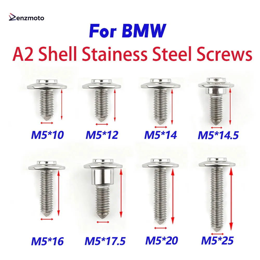 

Винты обтекателя из нержавеющей стали для BMW R1200RT S1000RR S1000XR R1250GS R1200GS LC C600 C650GT F750GS F850GS R NINE T K1600GTL M5