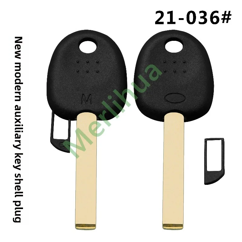 FOR New Hyundai Car Secondary Key Shell Plug‑in Style, Spare Replacement Key Housing With Transponder Chip Slot, Without Key