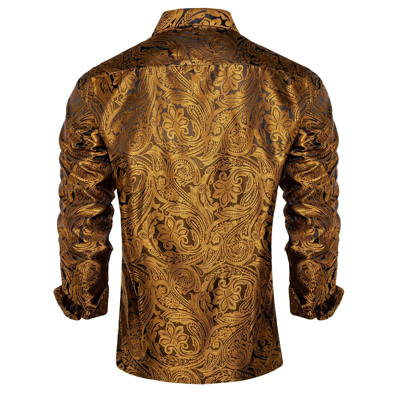 

Men's Ethnic Street Long Sve irt Slim Fit Youth Trend Spring Ciwalk Polyester Fiber A-Line Sve Collar Flip-Collar