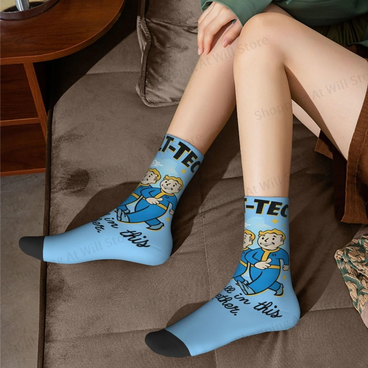 Estamos todos en esto juntos Fallouts Fallouts Calcetines de invierno unisex Calcetines con estampado divertido al aire libre Calcetín loco estilo callejero