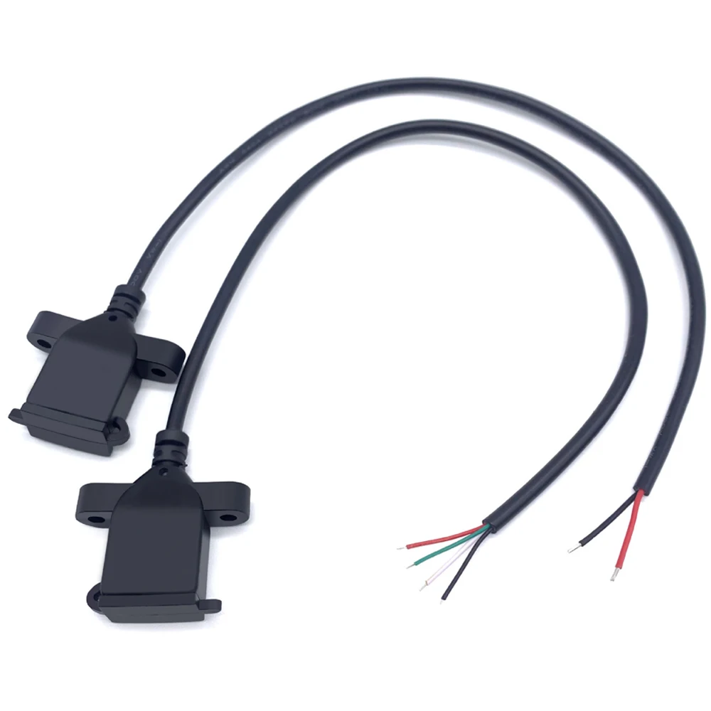 

5 шт. 0,3 м 2/4Pin USB гнездовой разъем, кабель питания с пылезащитной крышкой, сварочный провод, порт питания, разъем для зарядки и передачи данных
