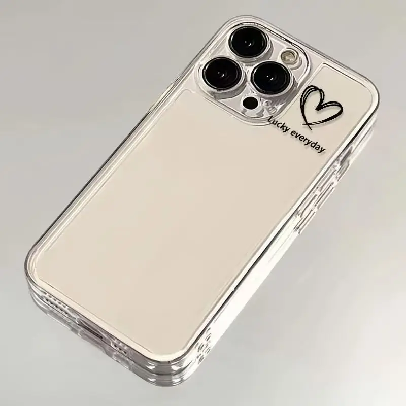 Luckly Everyday Phone Case For iPhone 16 15 14 13 12 11 Pro XS MAX 7 XR 8 7 Plus Clear Cover Fundas