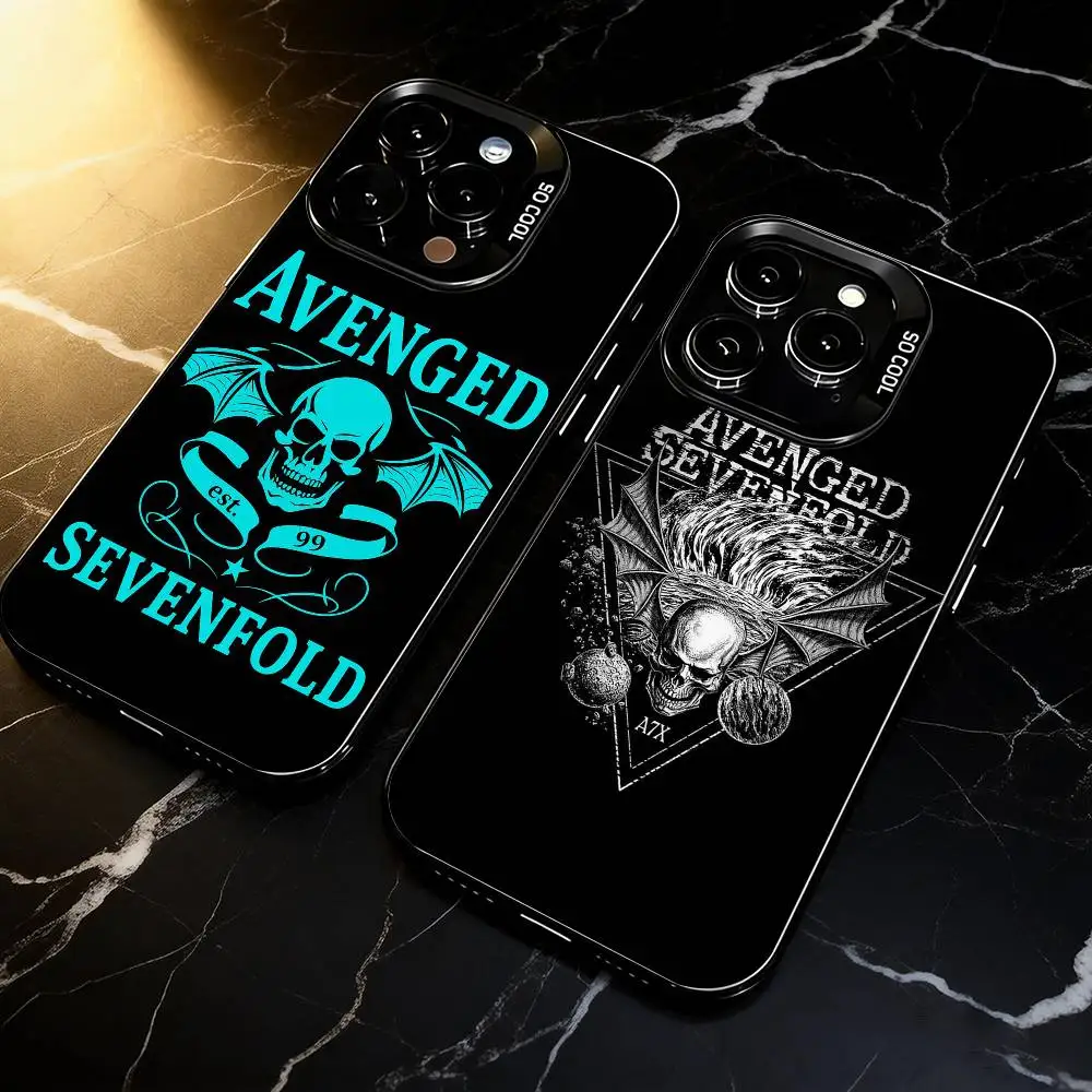 

Band A-Avenged Sevenfold-AS Phone Case For iPhone 17,16,15,14,13,12,11 Plus,Pro Max,XS,Colorful Silver Black Cover