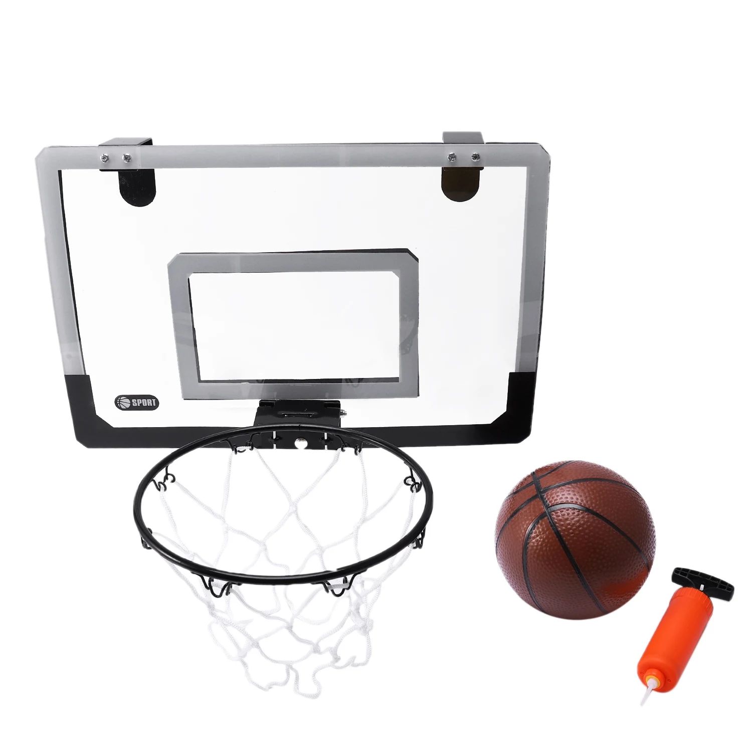

Mini Basketball Hoop With Ball 18 Inch X12 Inch Shatterproof Backboard-[A68T]