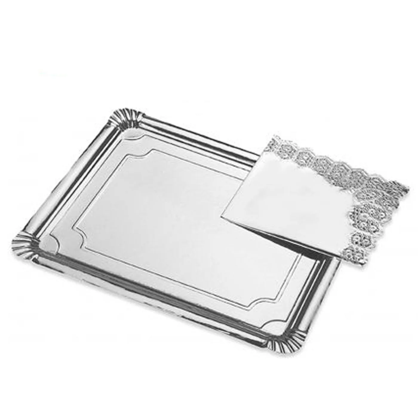 22*28 cm rectangular Plated Cardboard Tray, Recyclable Paper Lace Cake Fountain, Special Pair