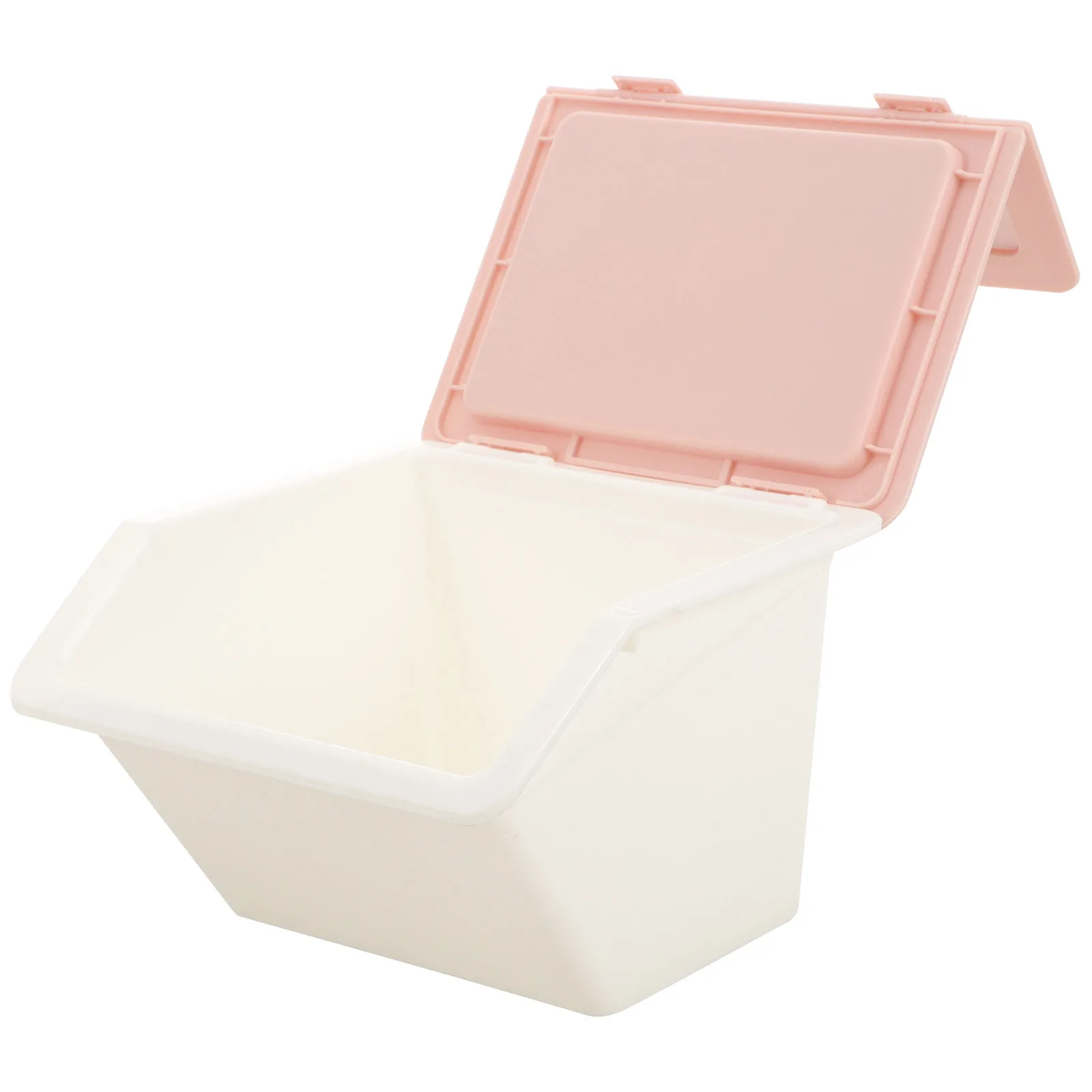 

Storage Box Large Capacity Plastic Organizer Stackable Small Containers With Lids For Desk Lipstick Eye