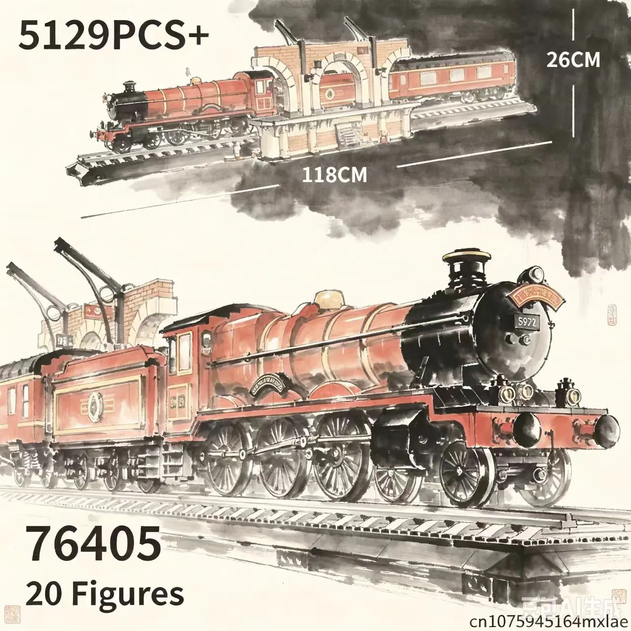 Home Decoration Compatible 76500 Express Train Collectors Edition Model OrnamentsAssembly Set for  Gift Ornaments