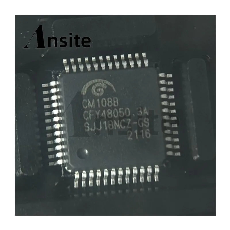 

10 pieces per lot. 100% brand new original CM108B and CM119B integrated ICs for QFP-48 audio devices and USB sound card chips.