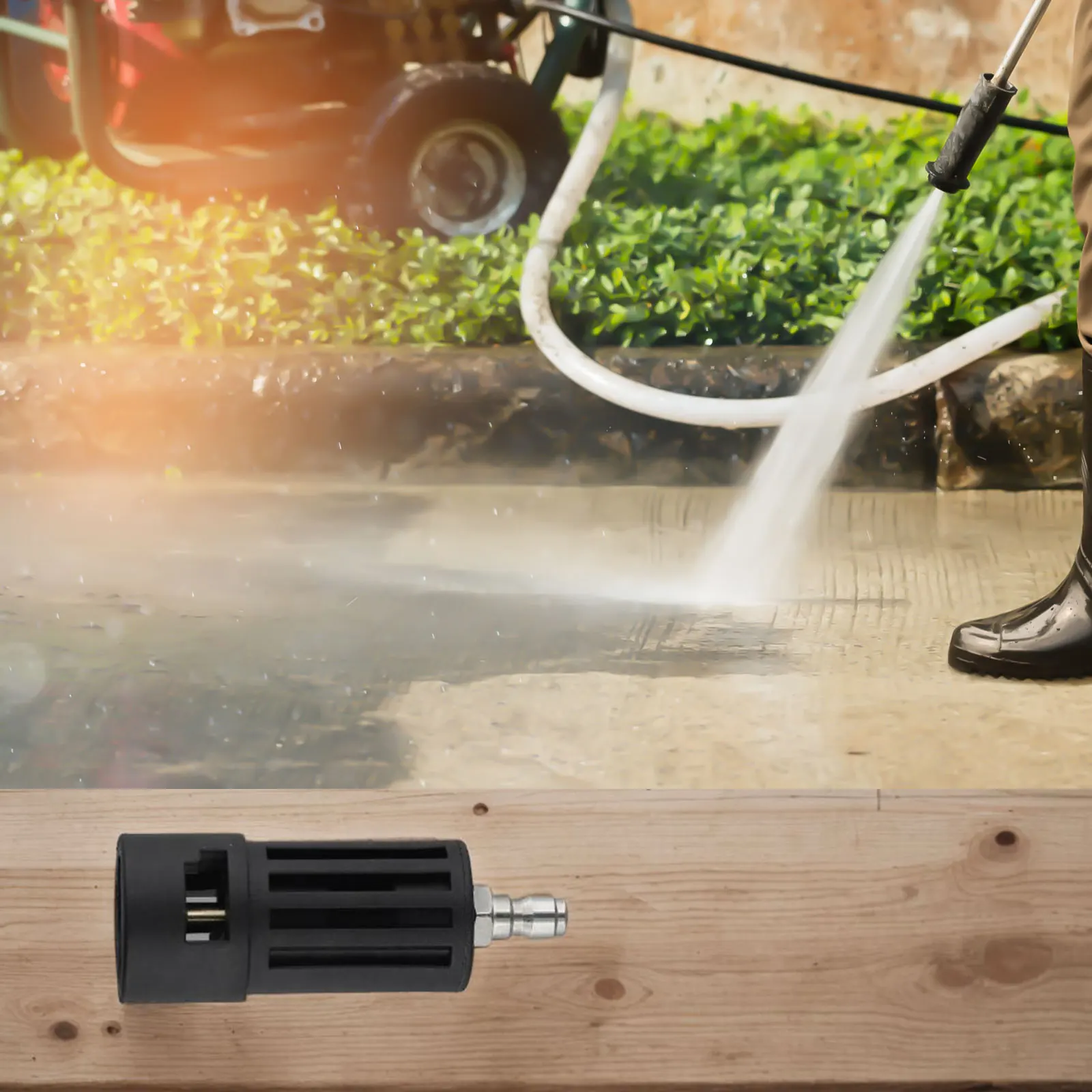 

1 4in Quick Connect Pressure Washer Adapter Tough Plastic Housing Easy Installation For Karcher Pressure Washer