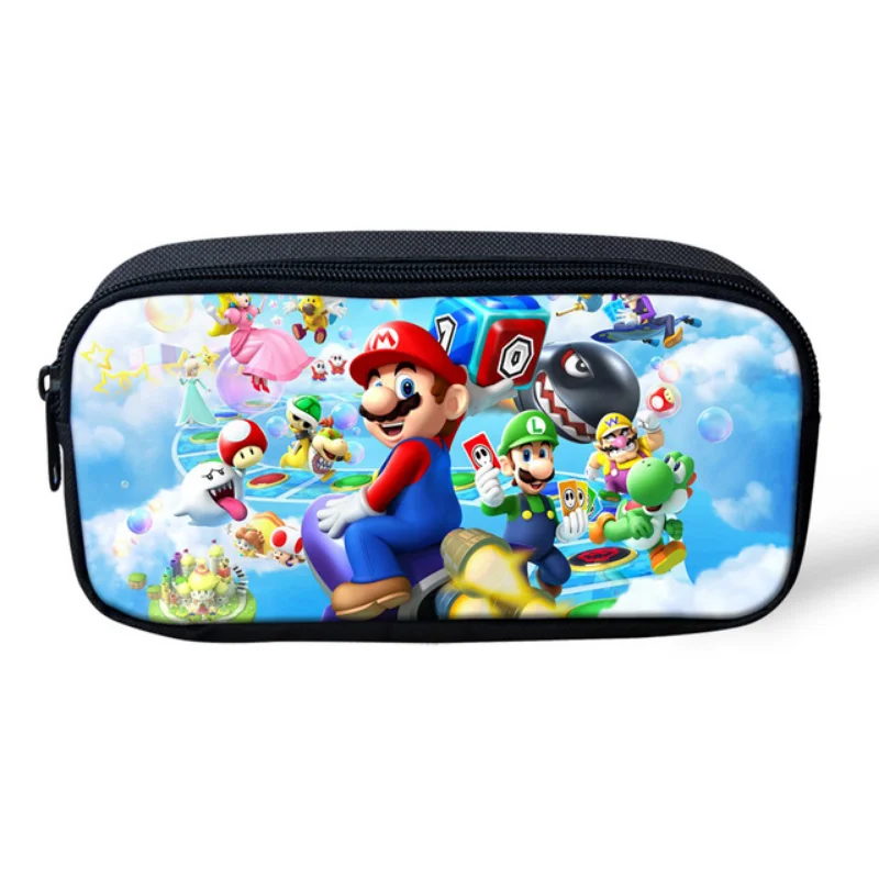 Astuccio per matite Super Marios Bros Kawaii Anime Figure sacchetto di cancelleria torna a scuola astuccio per matite forniture per studenti regalo