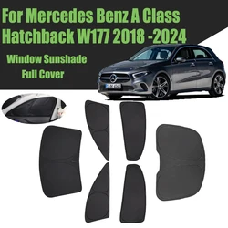 Custom Car Window Sunshade For Mercedes Benz A Class Hatchback W177 2018 -2024 Full Cover Privacy Blind Curtain Front Windshield