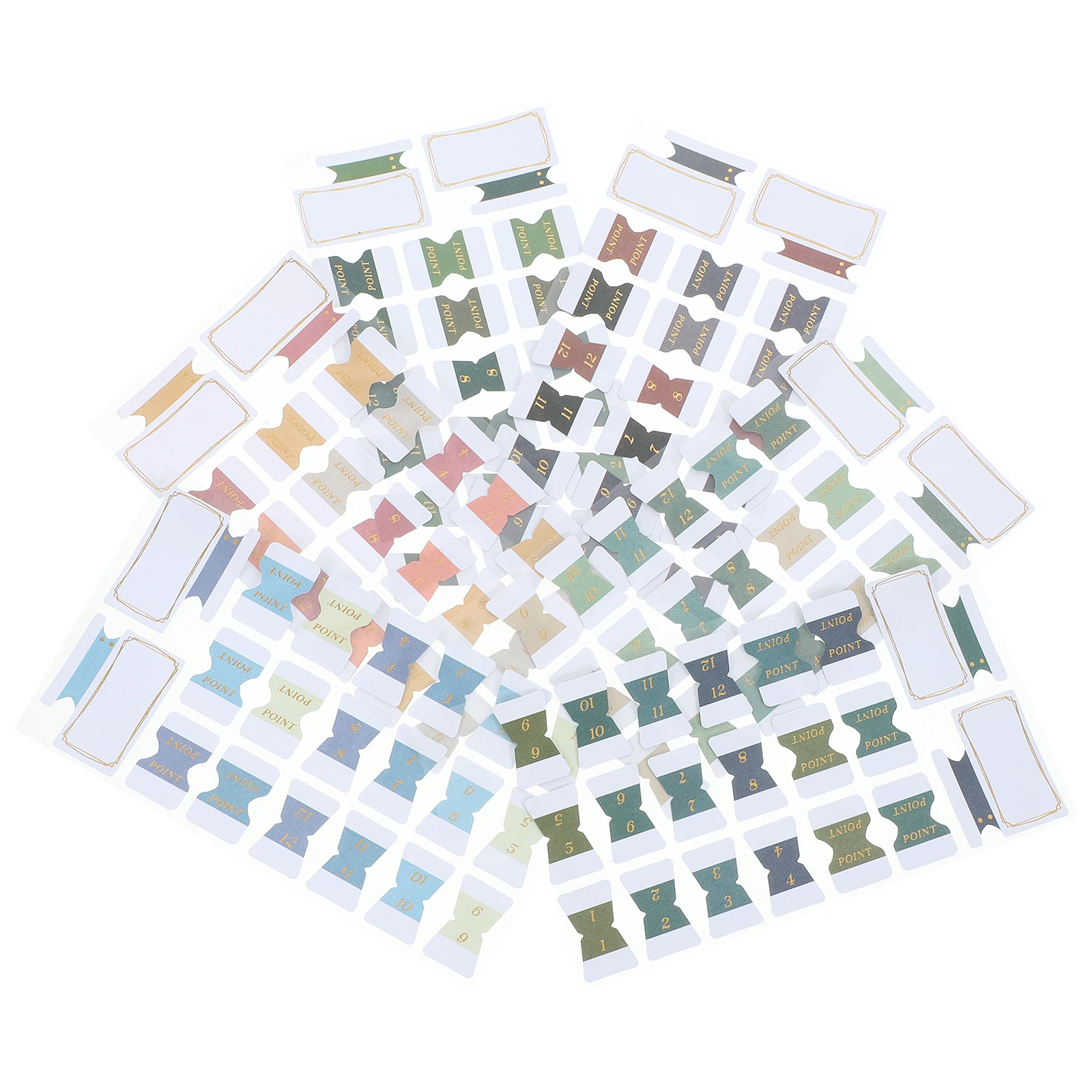 

6 Sheets Portable Sticky Book Marking Colored Household Note Organization Divider Tabs Folders Binders Reading Notes