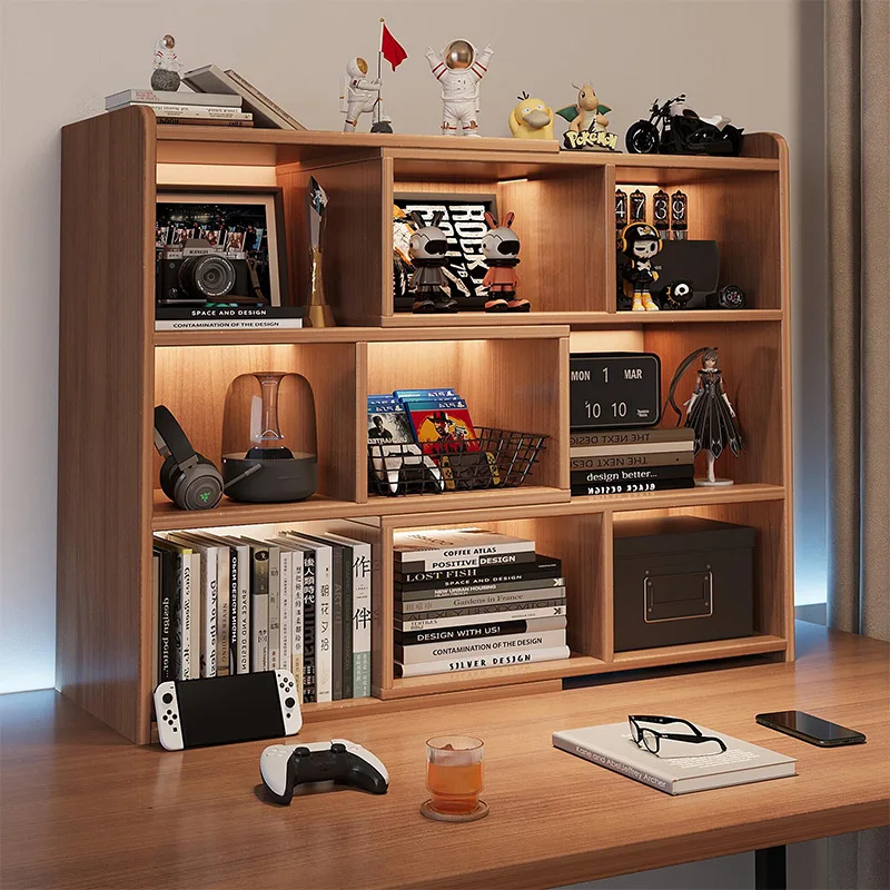 AOLIVIYA Retractable Multi Layer Desk Bookcase Shelf Desk Bookshelf Library Cabinet Storage Rack For Dorm