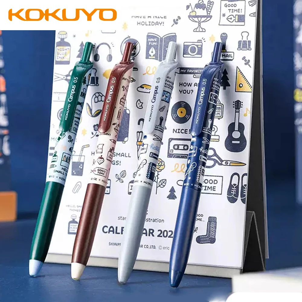 

1pc Japan KOKUYO Gel Pen Eric Black Quick Drying Not Easy To Get Dirty Hand 0.5mm for Writing High-capacity School Stationery