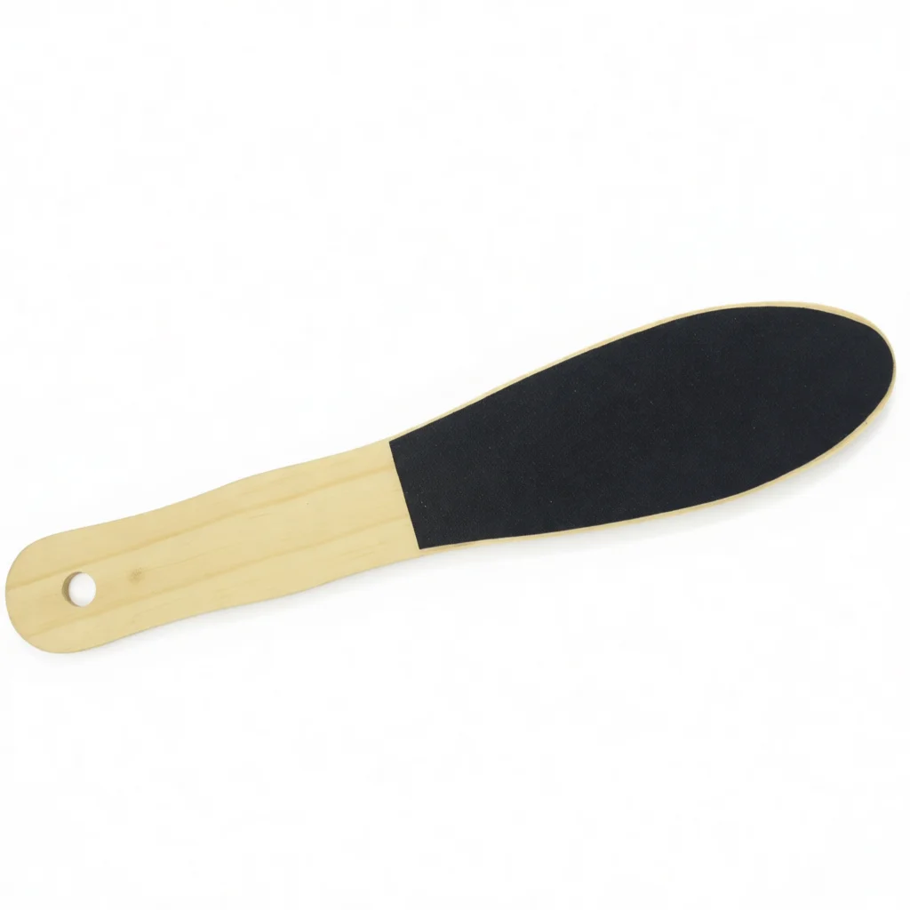 Portable Pedicure Grinding Tool Double Sided Foot File Pine Wood Handle Callus Remover Dead Skin Exfoliating Care Device