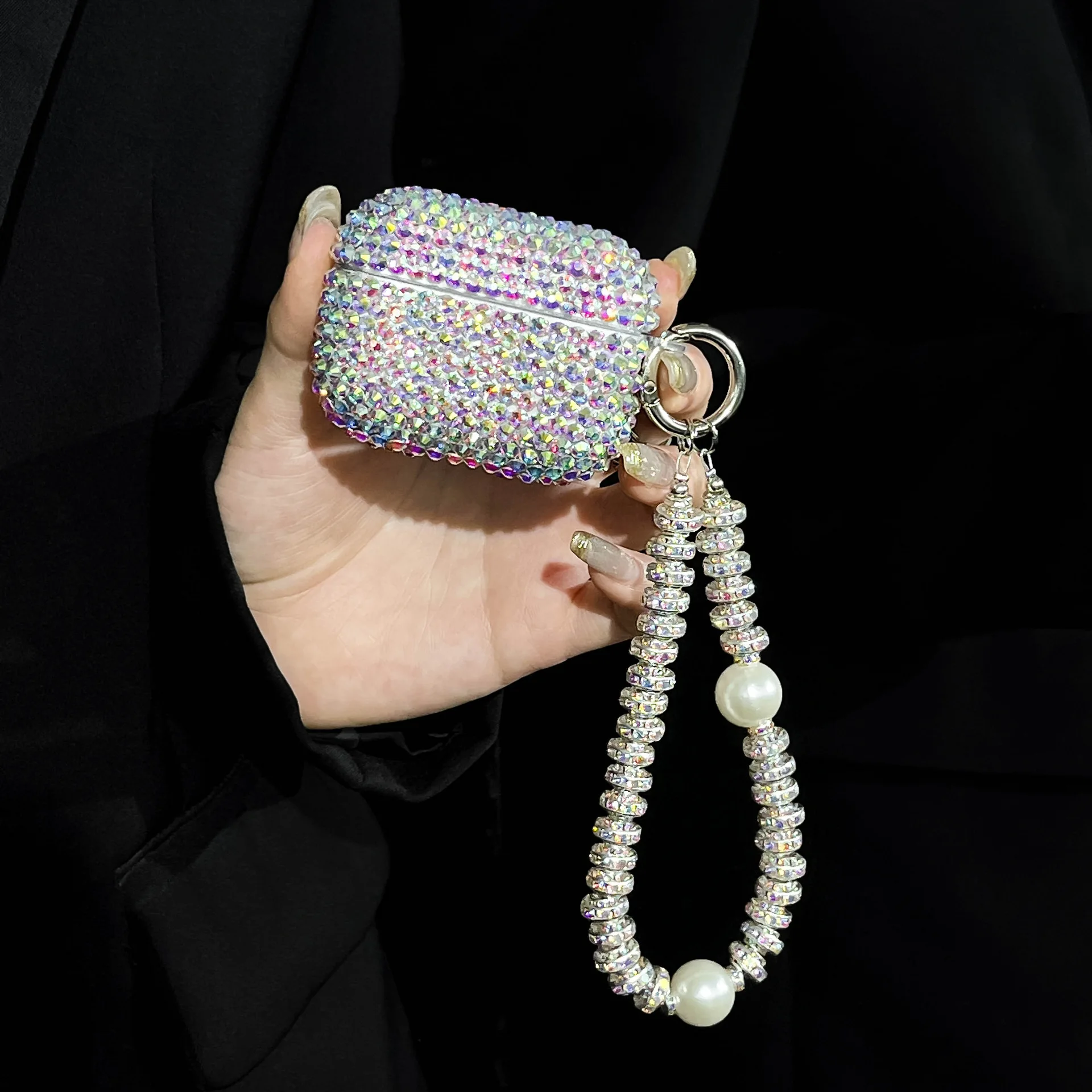 

Роскошный чехол для беспроводных Bluetooth-наушников Airpods 4 3 2 1 Pro 2 с блестками, лазерным кристаллическим эффектом, защитой от падения и брелоком