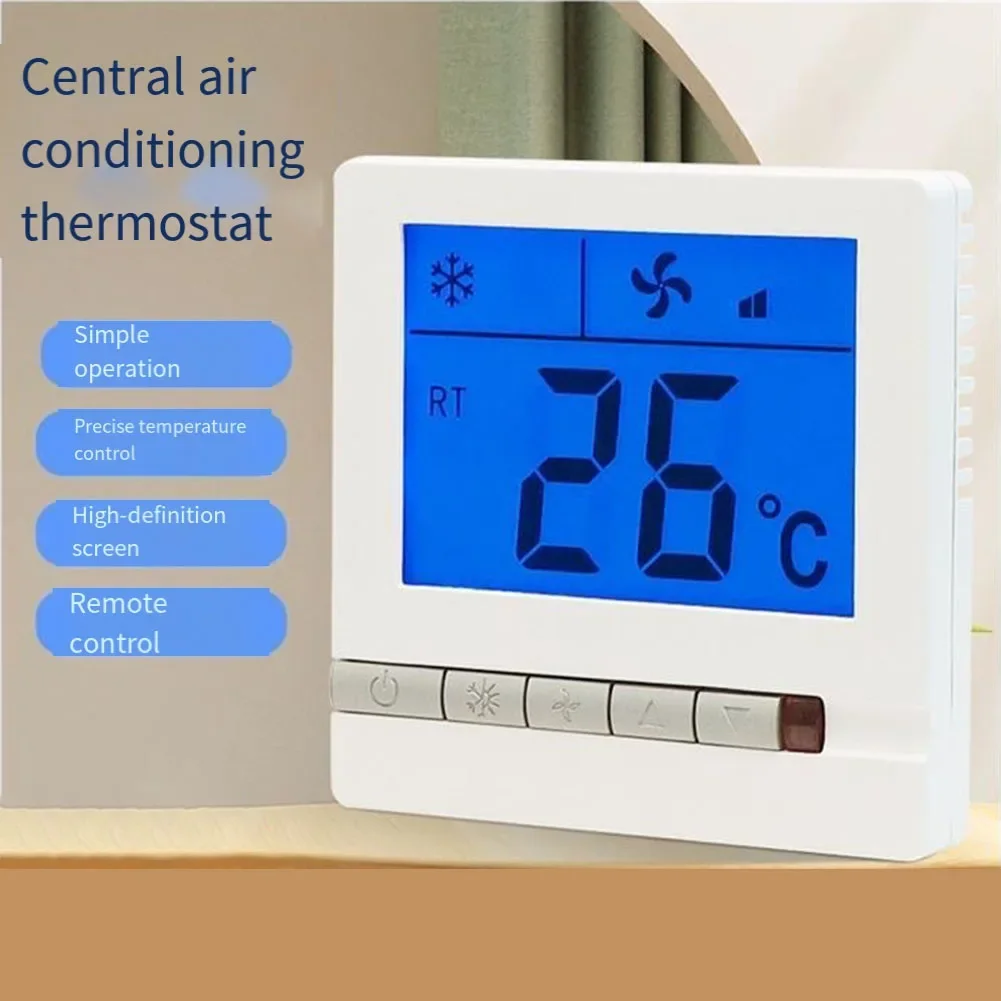 

Digital Fan Temperature Controller with LCD Backlight Display for Central Air Conditioning and Heating Systems