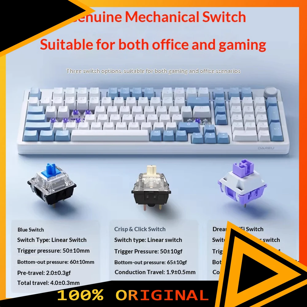 DAREU EK815PRO Wired Keyboard Polymer Positioning Plate To A Fine Tuning Satellite Axis Gaming Keyboard For Pc Accessories Gifts