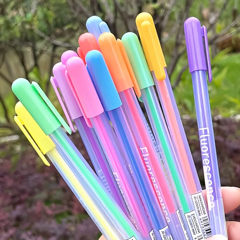 12/6 Stück pastellfarbene Gelstifte, fluoreszierende farbige Marker zum Skizzieren/Zeichnen/Schreiben, Künstler- und Bürobedarf – Detail 6