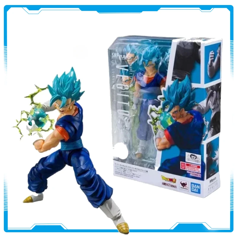 

In Stock Original Bandai Dragon Ball SHF Blue Vegetto 2.0 Super Saiyan God Anime Action Figure Collectible Model Holiday WY