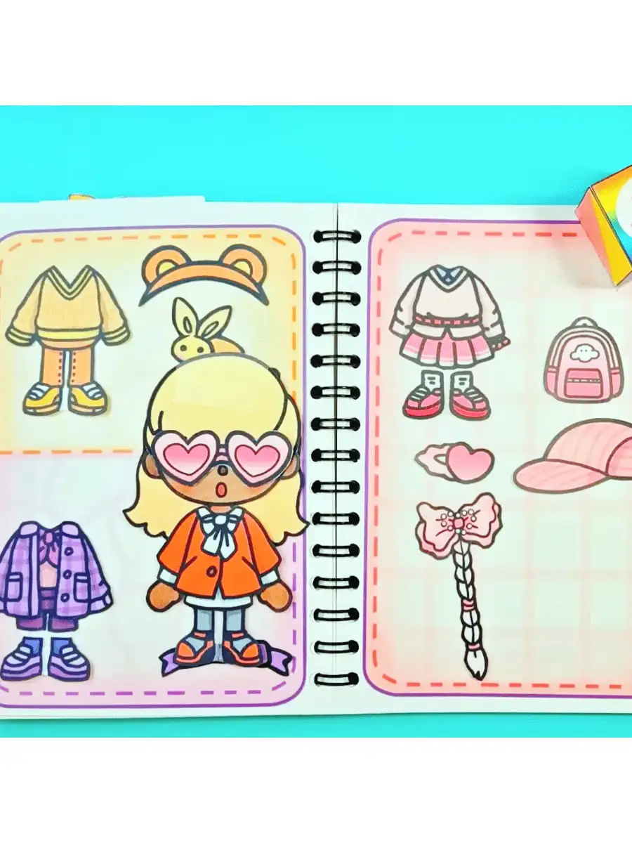Toca Coloring Kids Coloring Dress-Up Book Scrapbooking DIY Kit, Unfinished, Requires Handmade image 6