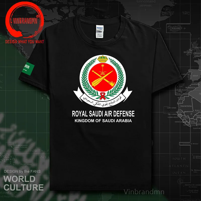 Esercito Arabia Saudita Arabia Saudita SA SAU T Shirt Stemma Abbigliamento Paese Tattico Militare Royal Saudi Air Defense T-shirt
