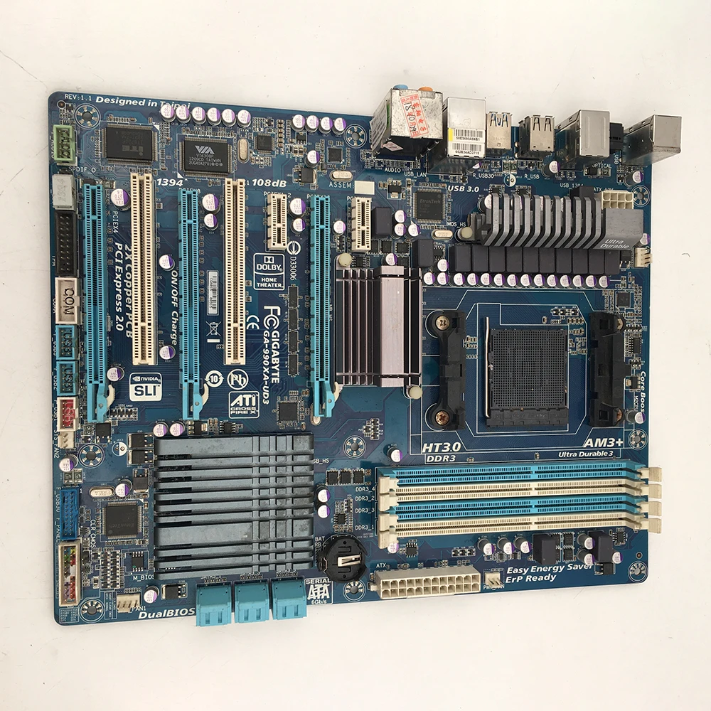 For Gigabyte 990XA-UD3 FX AM3 Desktop Motherboard GA-990XA-UD3