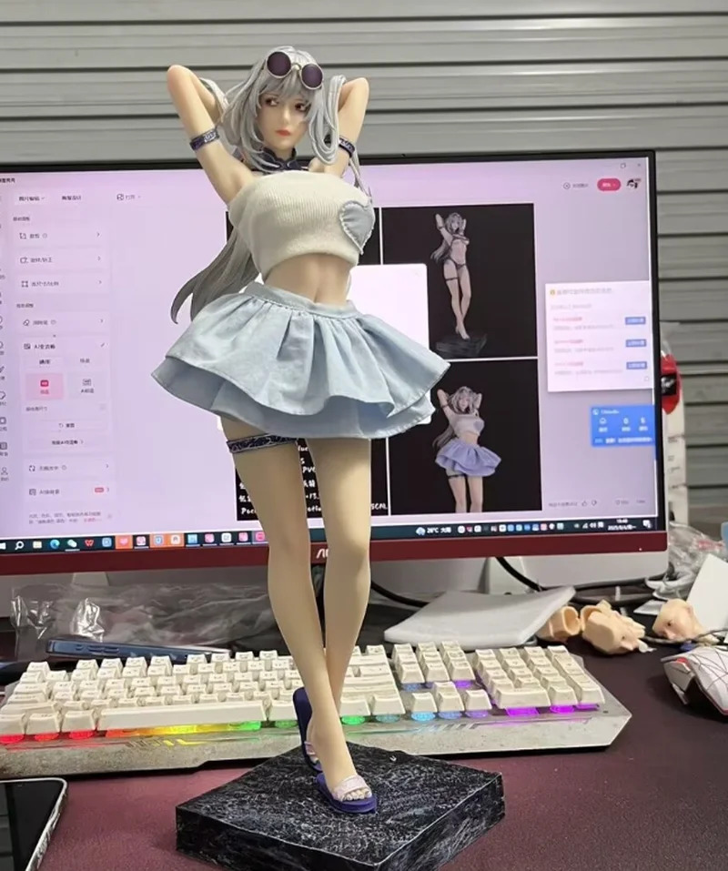 

Jingliu Anime Figure One Fourth Scale Swimsuit Beautiful Girl Statue Desktop Decor Computer Case Decoration For Adults
