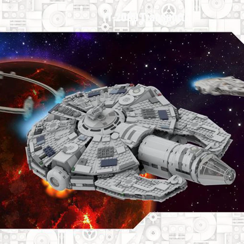 Spaceship MOC Building Block YT-2000 Transport light freighter DIY Assembly Model Collection Kit Technology Bricks Toys Kid Gift