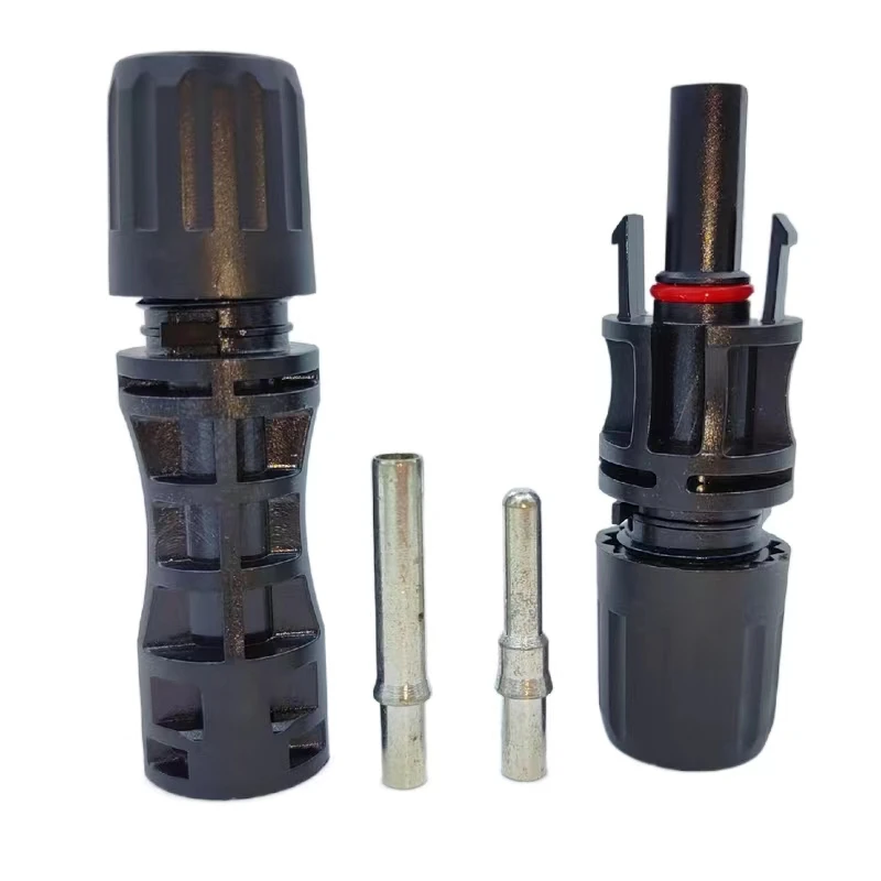 IP68 6mm² 1500V 50A PV0 Solar Connector, Panel Mount Adapter Accessories, Durable Solar Parts for Industrial Solar Energy System