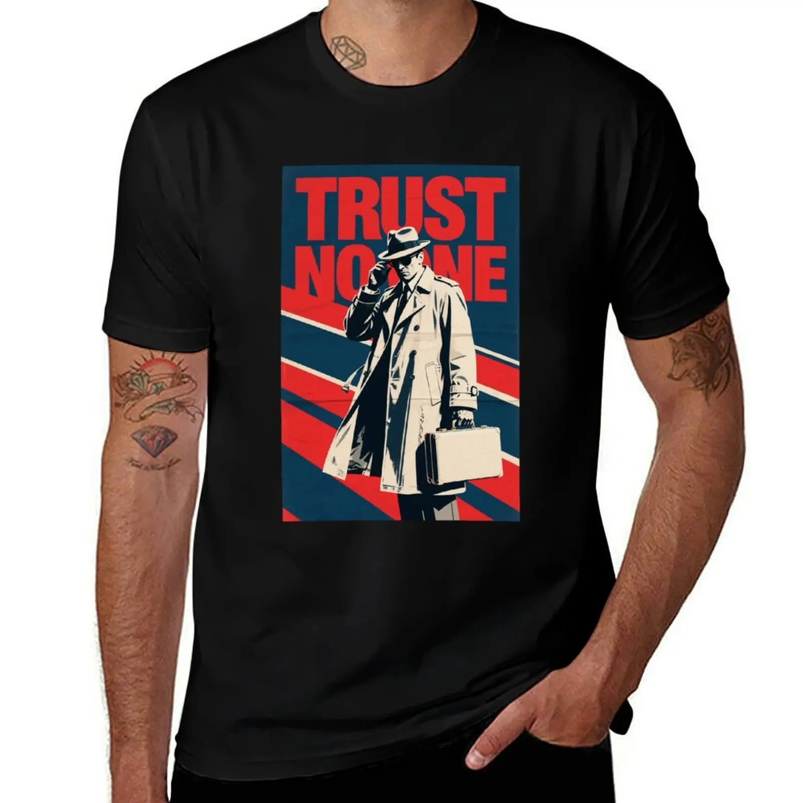 

Trust No One – Retro Secret Agent Hope Style T-Shirt sublime sports fans Aesthetic clothing mens shirts graphic tee