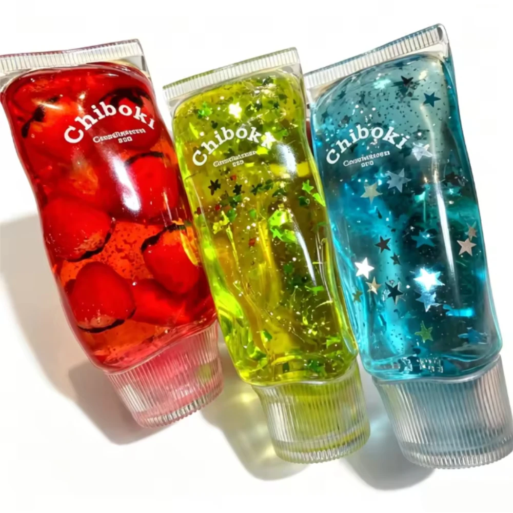 Cute Fruit Maltose Filled Squishy Toy Toothpaste Shape TPR Soft Deformable Slow Rising Stress Relief Fidget Sensory Toy